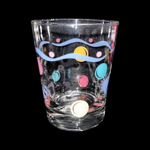 Vintage Disney Clear Drinking Glass Mickey Minnie - Picture 1 of 2